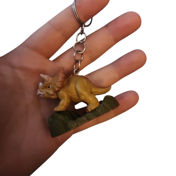 Dinosaur Keychain with Green Base - Picture 1 of 2